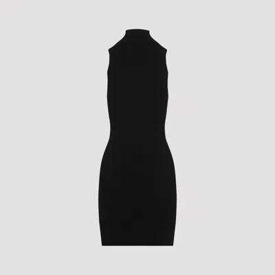 Diesel Mini Wool Dress With Inlay In Black