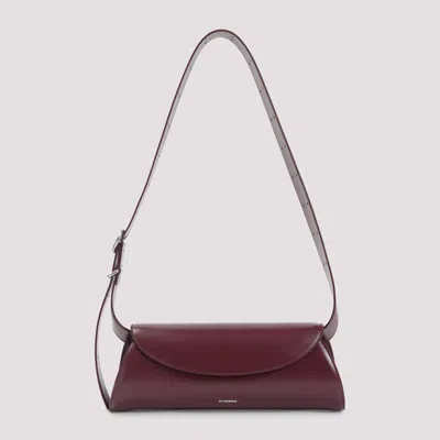 Jil Sander Small Rectangular Shoulder Bag With Adjustable Strap In Brown