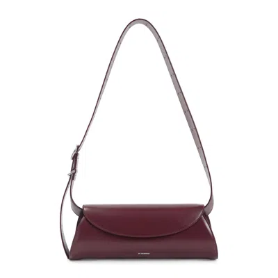 Jil Sander Small Rectangular Shoulder Bag With Adjustable Strap In Brown