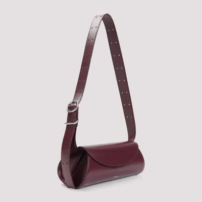 Jil Sander Small Rectangular Shoulder Bag With Adjustable Strap In Brown