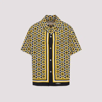 Valentino Bowling Shirt With Bulles Royales Print In Multi