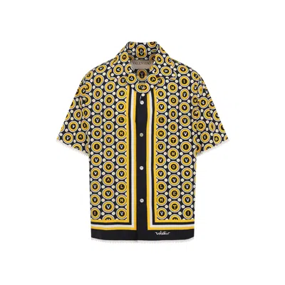 Valentino Bowling Shirt With Bulles Royales Print In Multi