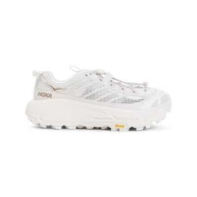 Hoka Sole Sneakers With Breathable Mesh Panels In White
