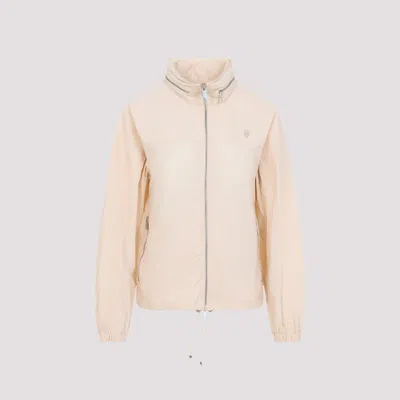 Burberry Full Zip Jacket In Neutral