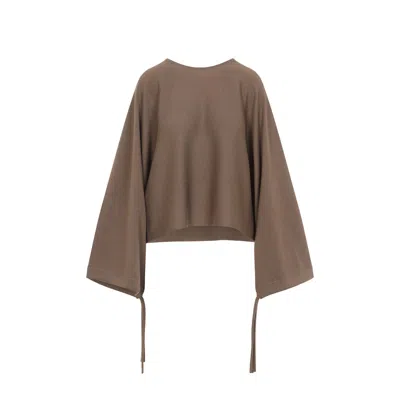 Max Mara Fine Wool Yarn Sweater In Brown