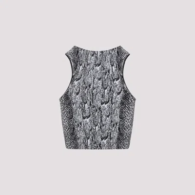 Wolford Seamless Python-print Crop Top In Multi