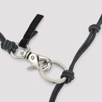 Our Legacy Ladon Leather Key Ring In Black