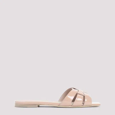 Saint Laurent Antiqued Pink Tribute 05 Slippers In Neutral