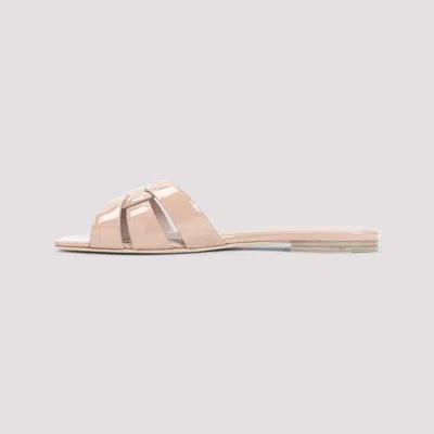 Saint Laurent Antiqued Pink Tribute 05 Slippers In Neutral