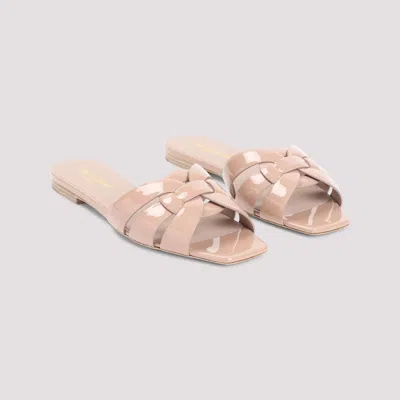 Saint Laurent Antiqued Pink Tribute 05 Slippers In Neutral