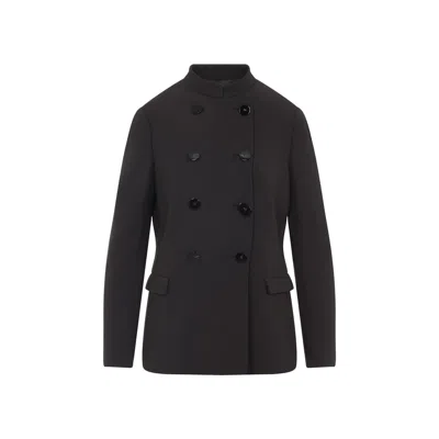 Giorgio Armani Tailored Jacket With Double-breasted Button Detailing In Black
