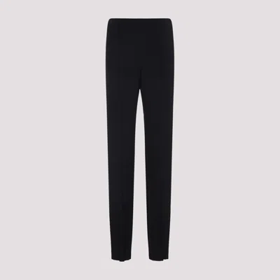 Giorgio Armani Tailored Trousers In Soft Viscose Blend In Black
