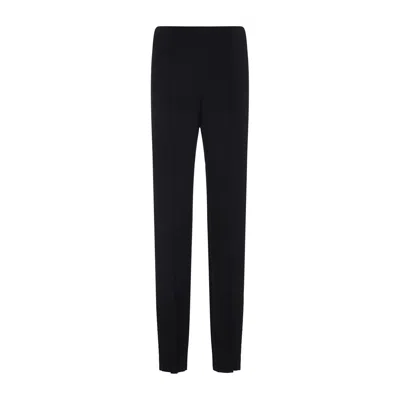 Giorgio Armani Tailored Trousers In Soft Viscose Blend In Black