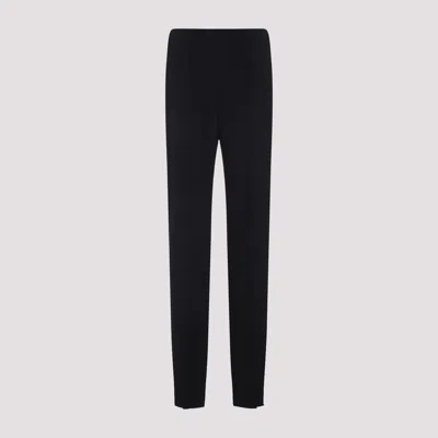 Giorgio Armani Tailored Trousers In Soft Viscose Blend In Black