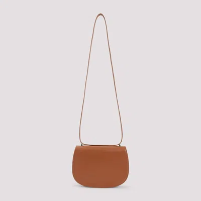 Giorgio Armani Calf Leather Shoulder Bag With Golden-toned Hardware In Brown