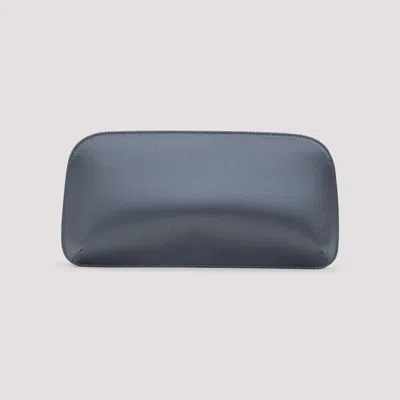 Giorgio Armani Chain Strap Rectangular Satin Handbag In Gray