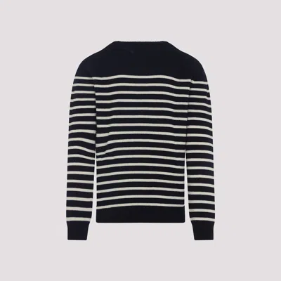 Valentino "chez Valentine" Wool Sweater In Blue