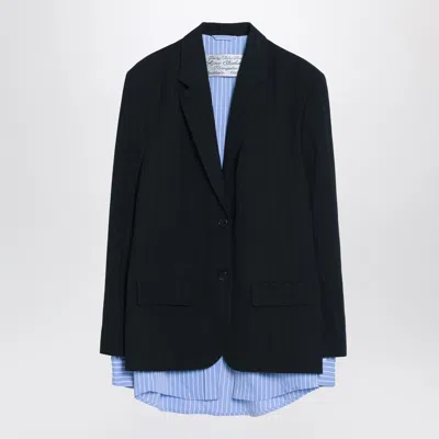Acne Studios Layered Suit Jacket In Blue