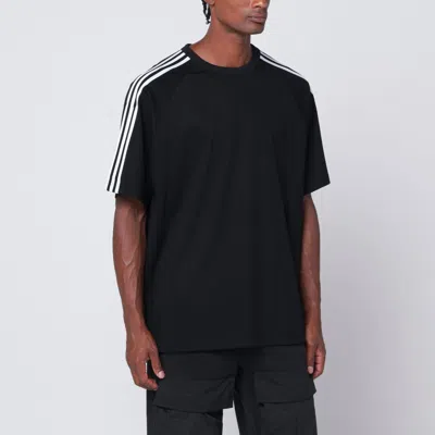 Y-3 Adidas Y 3 Black T Shirt In Wool And Nylon Blend In Black