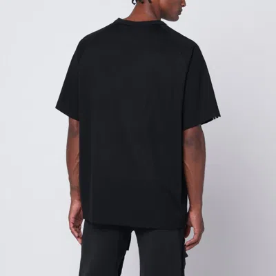 Y-3 Adidas Y 3 Black T Shirt In Wool And Nylon Blend In Black