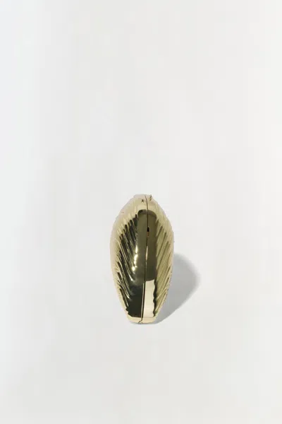 Simkhai Women's Bridget Mini Metal Oyster Clutch In Gold In Gold