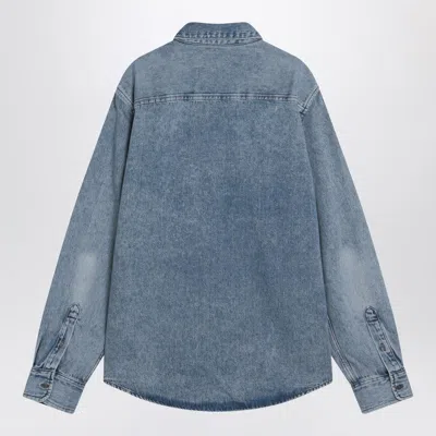Ami Alexandre Mattiussi Ami Paris Ami De Coeur Embroidered Cotton Denim Button-down Shirt