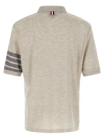 Thom Browne 4bar Polo Gray In Neutral