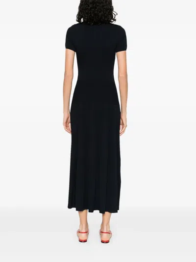 Sandro Gestricktes Midikleid In Blue
