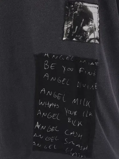 Ann Demeulemeester Dieter High Comfort T-shirt With Patches In Black