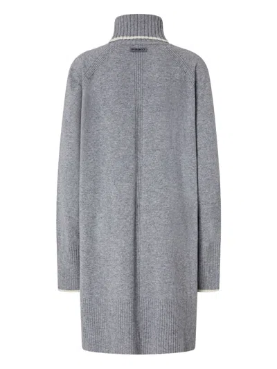 Pinko Short Wool And Cashmere Dress In Gray