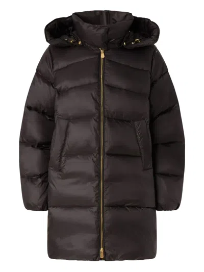 Pinko Doudoune Matelassée À Capuche In Brown