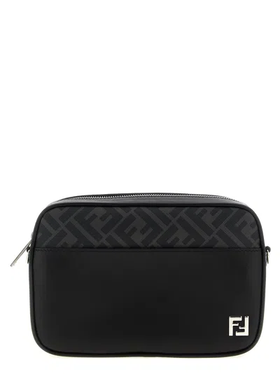 Fendi Adjustable Detachable Shoulder Strap Camera Case In Black