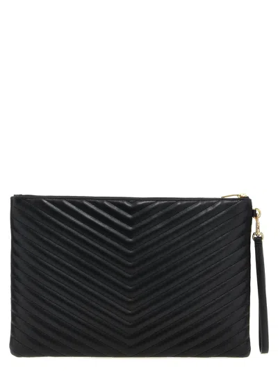 Saint Laurent Cassandre Clutch Black In Black