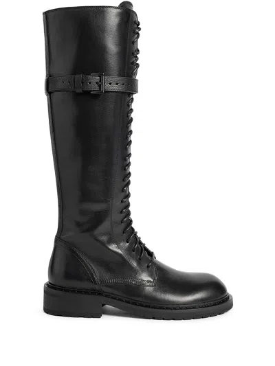 Ann Demeulemeester Women Danny 24 Hole Lace Up Boots In Black