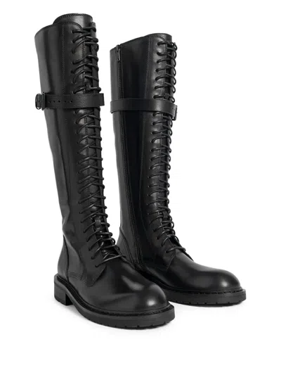 Ann Demeulemeester Women Danny 24 Hole Lace Up Boots In Black