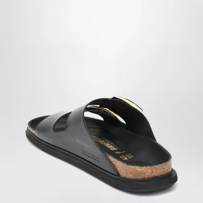 Birkenstock Arizona Droplet Buckle High Shine Black Slides In Black