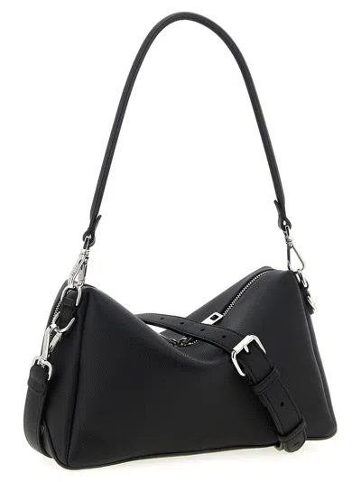 Fendi Medium Shoulder Bag Adjustable Strap Metal Hardware Textured Finish