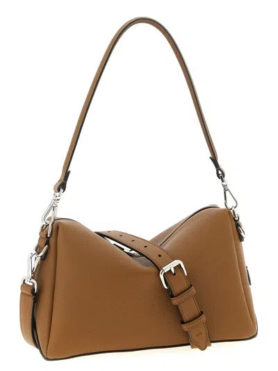 Fendi Medium Shoulder Bag With Adjustable Strap And Metal Hardware In Brown