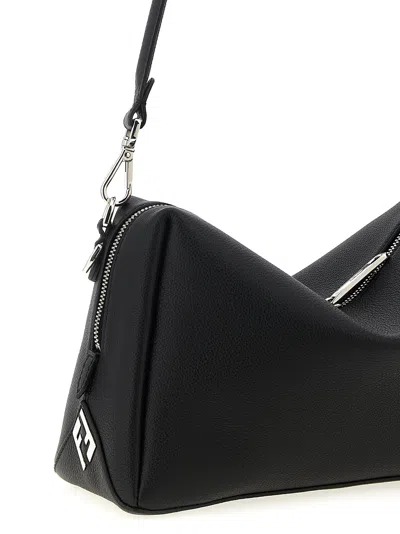 Fendi Medium Shoulder Bag Adjustable Strap Metal Hardware Textured Finish
