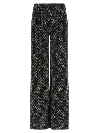 Missoni Crochet-knit Space-dyed Wool-blend Wide-leg Pants In Black