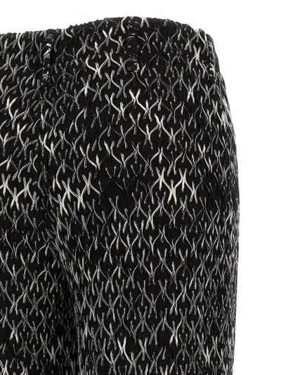 Missoni Crochet-knit Space-dyed Wool-blend Wide-leg Pants In Black