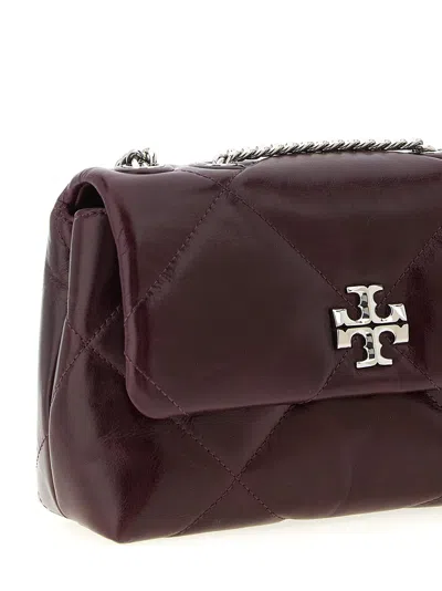 Tory Burch Small Kira Burgundy Leather Crossbody Bag In Burgundy
