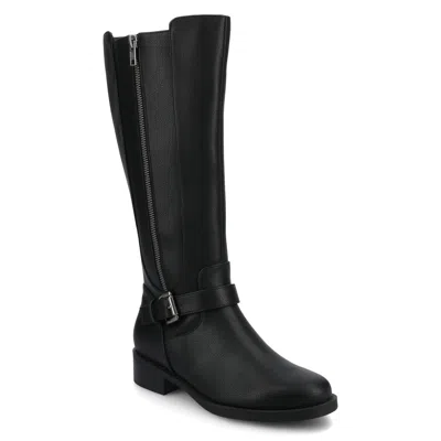 Journee Collection Womens Yasmina Block Heel Dress Boots In Black