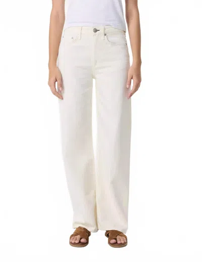Rag & Bone Logan Mid-rise Wide Leg Jeans In White In White