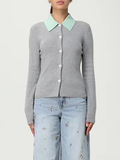 Self-portrait Self Portrait 'grey Merino Wool' Cardigan In Gray