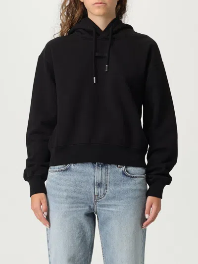 Jacquemus Le Hoodie Gros Grain Black Cropped Hoodie With Drawstring Hood And Logo Patch On The Front In Cotton In Black