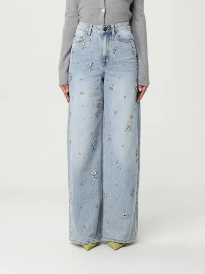 Self-portrait Self Portrait Jeans Blue In Gray