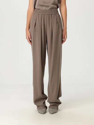 Emporio Armani Pants  Woman Color Dove Grey In Brown