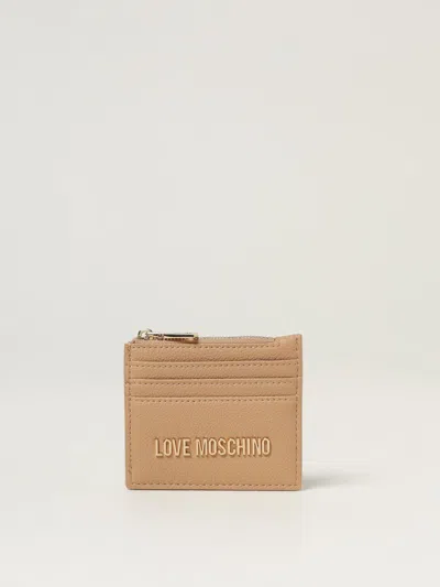Love Moschino Logo-plaque Cardholder In Brown