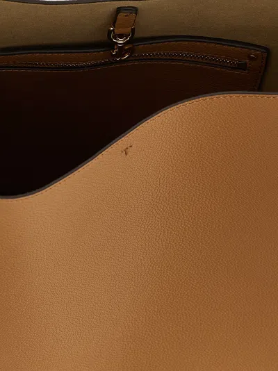 Tory Burch Romy Pebbled Leather Hobo Bag In Tiramisu